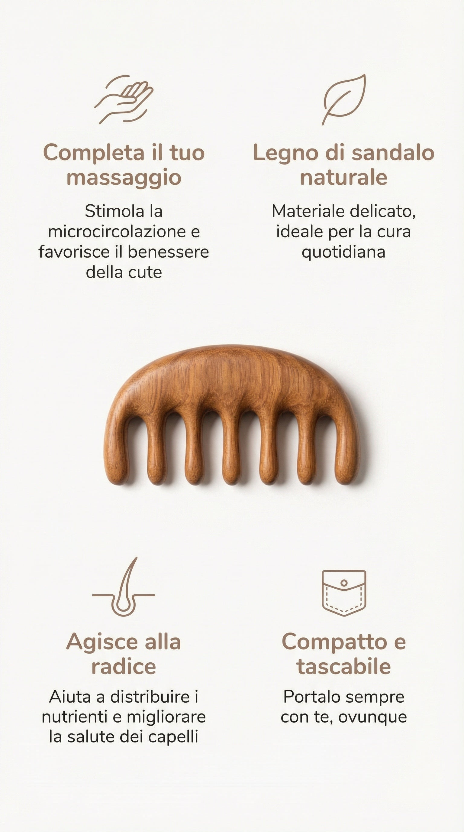 MASSAGGIATORE  CUTE  LEGNO DI SANDALO